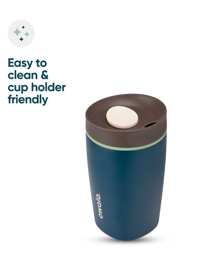 Owala SmoothSip Slider Insulated Stainless Steel Coffee Tumbler, Reusable Iced Coffee Cup, Hot Coffee Travel Mug, BPA Free 12 oz - Image 2