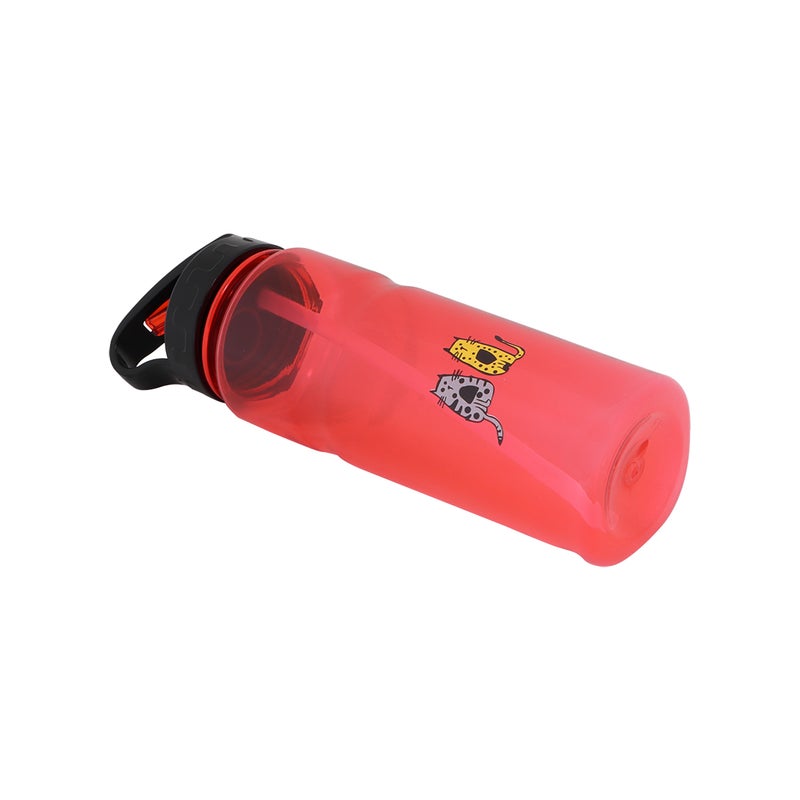 Biggdesign Cats Design Tritan Water Bottle, Robust, Easy to Clean, Leak proof Lid, 650 ml Red - Image 2