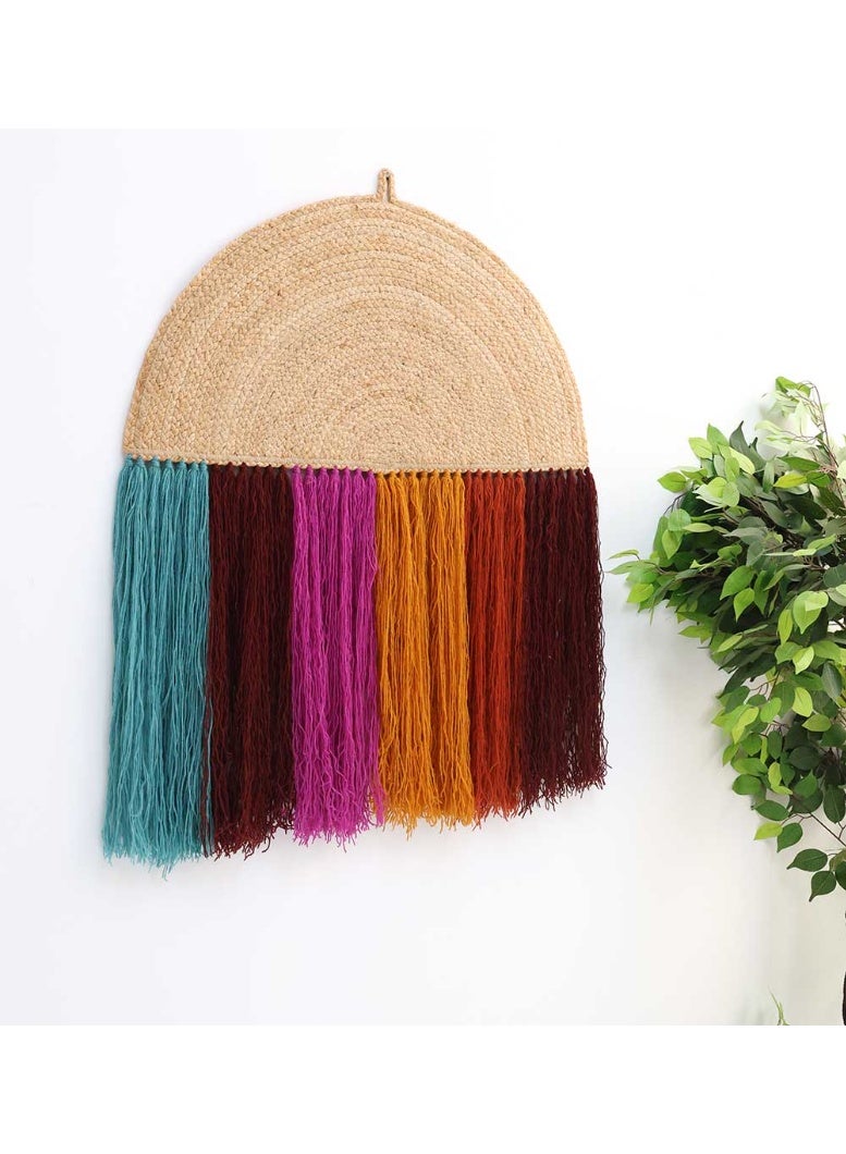 Ramsha ديكور حائط يدوي للتعليق لغرفة النوم من جوت WH-062 إطار حائط 87x130 سم - Image 4