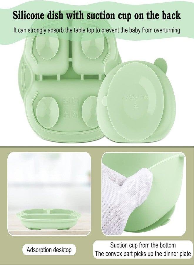 NAIDEV® Plate for Baby with Suction Non Toxic Silicone Toddler Plates with Deep Divided for Kids to Feed Themselves, Dish Washer & Micro-Wave Oven Safe.Foodgrade (Pink and Blue 2) - Image 4