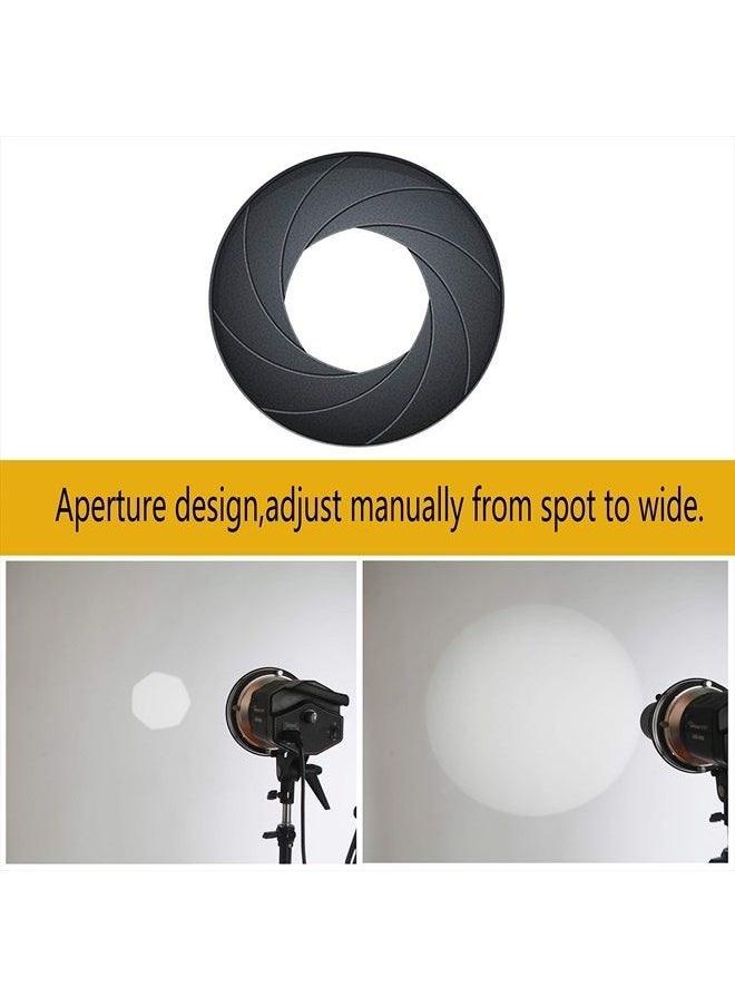 Wellmaking - Wellmaking Bowens Mount Flash snoot conical Lens Video Artist Modelling Shape Light Studio use with Optical Lens Various Gobos Bowens Photography Accessories - Image 1