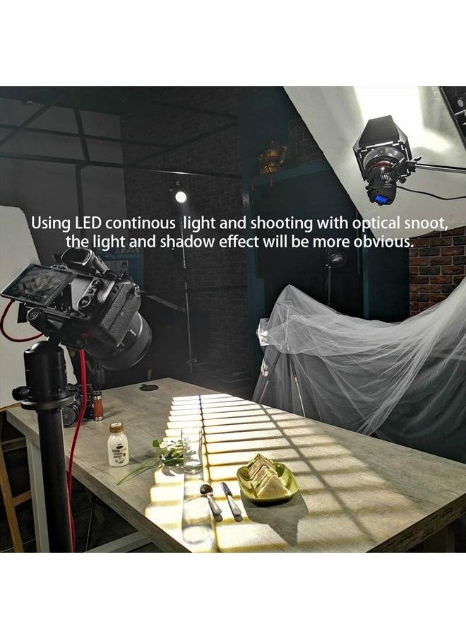 Wellmaking - Wellmaking Bowens Mount Flash snoot conical Lens Video Artist Modelling Shape Light Studio use with Optical Lens Various Gobos Bowens Photography Accessories - Image 1