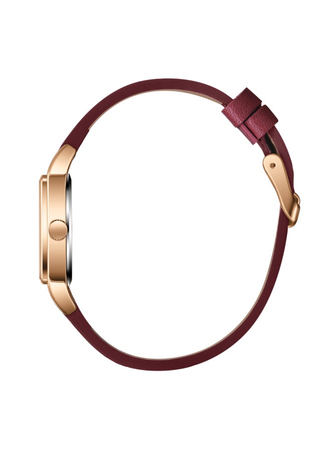 سلازنجر ساعة يد نسائية جلد تناظرية - Image 3