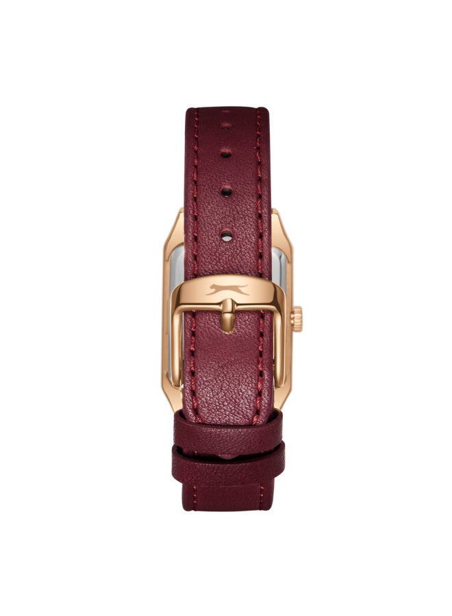 سلازنجر ساعة يد نسائية جلد تناظرية - Image 4