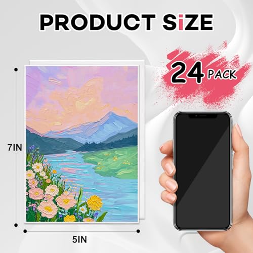 ESRICH Small Canvases for Painting 5x7IN, 24 Pack Small Canvas Boards Painting Canvas Primed Acid-Free Blank Canvas Panels for Oil Paint, Watercolor, Acrylic Paint, Gouache &Tempera. - Image 2