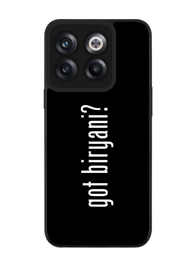 Stylizedd Rugged Black edge case for OnePlus 10T Slim fit Soft Case Flexible Rubber Edges Anti Drop TPU Gel Thin Cover - Got Biryani? - Image 1