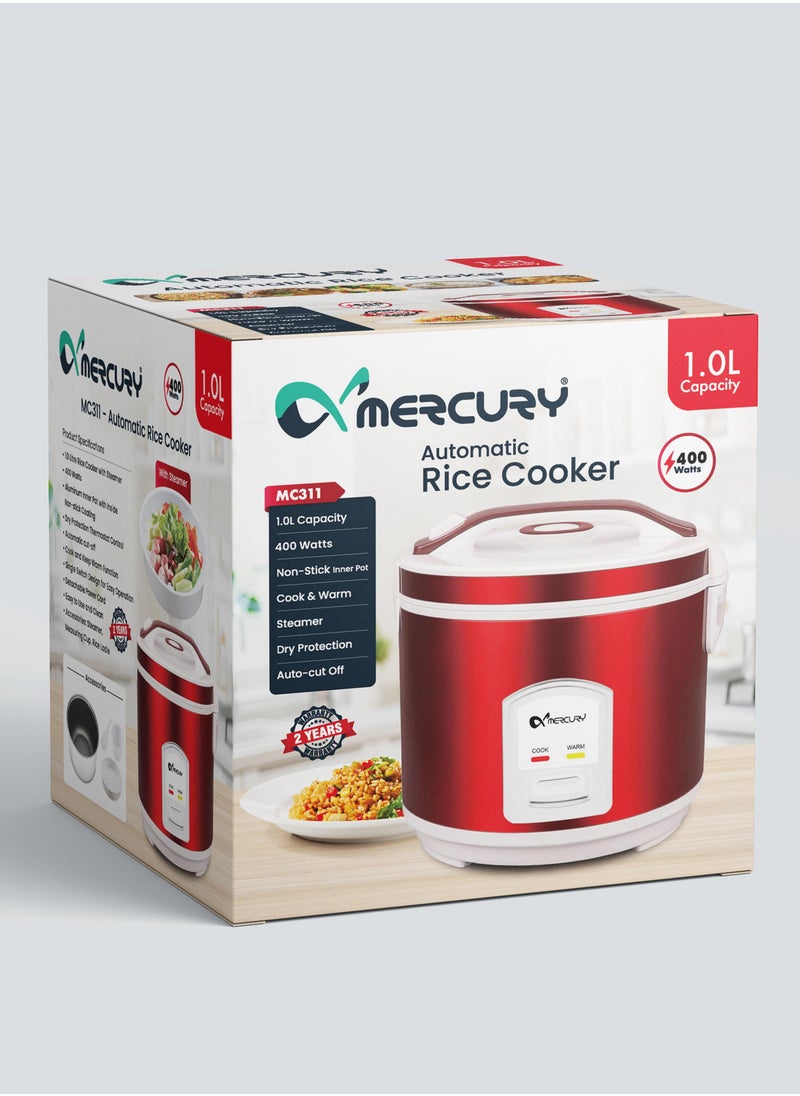 Mercury Mercury Automated Rice Cooker ,1 liter, mc311  - Image 3