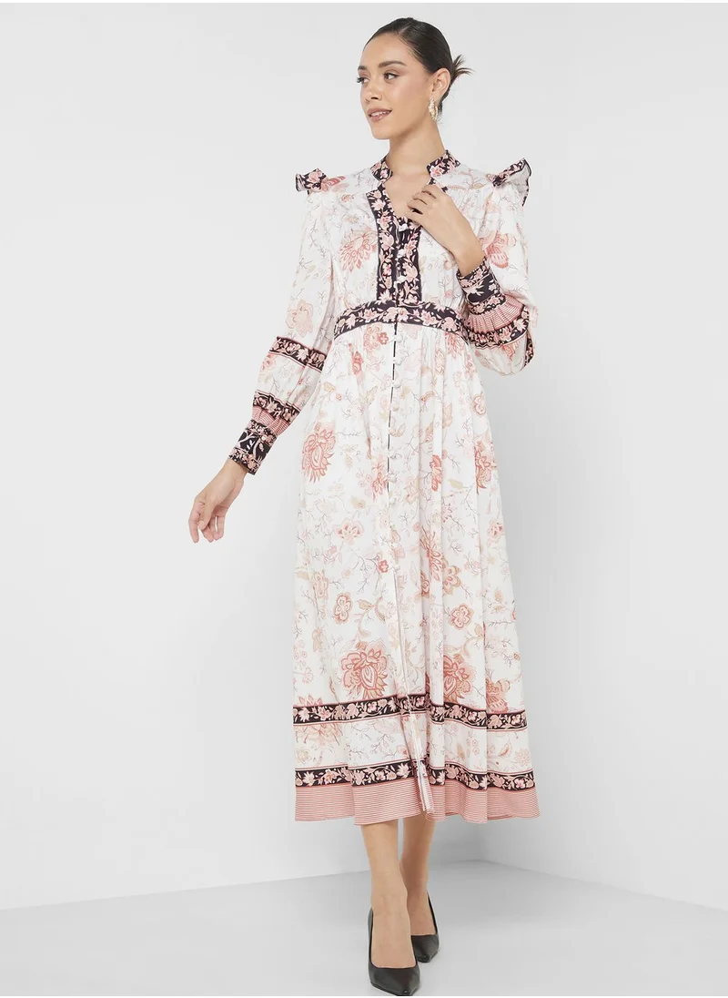 Khizana Abstract Print Dress