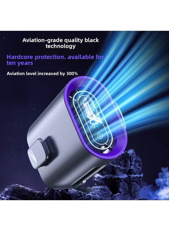 أحدث مروحة فائقة السرعة، محمولة، طويلة الأمد للاستخدام الخارجي، مروحة قابلة للتثبيت على الخصر، تستخدم محركًا مستوردًا لتحقيق تدفق هواء قوي، مرنة وصغيرة الحجم، ومزودة بشاشة رقمية ذكية، مناسبة للاستخدام الداخلي والخارجي. - Image 2