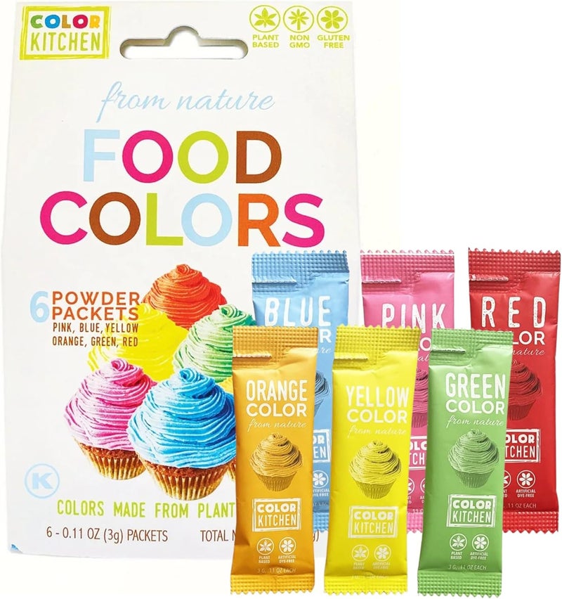 ColorKitchen COLOR KITCHEN Vibrant Food Coloring 6 Pack - Plant-Based, Gluten-Free, Non-GMO, Vegan - Image 1