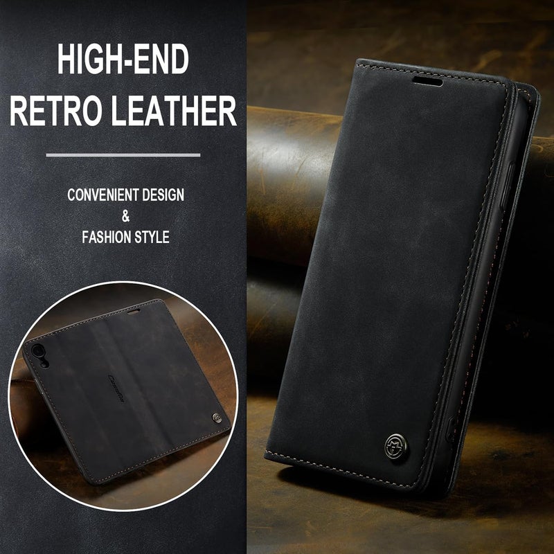 Cracedily Case for iPhone XS Max Case, Premium Leather Flip Wallet Case with Card Slots and Horizontal Stand Function Magnet Coque Cover Protective Case for iPhone XS Max, Black - Image 5