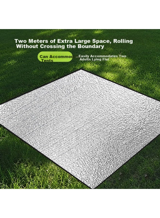 Whitepeak Aluminum Foil Mat Double-sided Aluminum Foil Moisture-proof Mat Outdoor Camping Park Tent Picnic Mat Waterproof Mat Ground Mat - Image 1