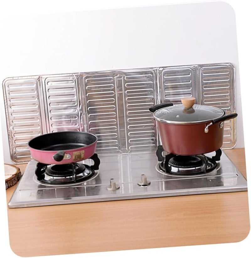 Aluminum Foil Splatter Guard Panel For Gas Stove Non Stick Easy Clean Heat Insulation - Image 4