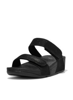 049-756 Fitflop Ladies Sandals FZ9-090 Lulu Adjustable Shimmerlux Black