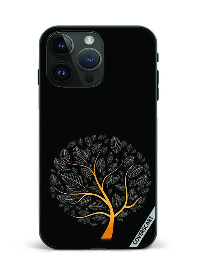 COVERSCART Protective Case Cover For Apple iPhone 15 Pro Tree Design Black - Image 1