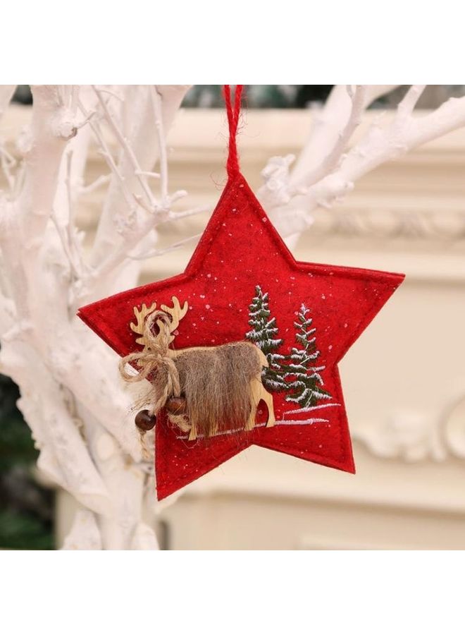 BGM Pack Of 3 Cloth Embroidery Pendants Red/Brown/Green - Image 1