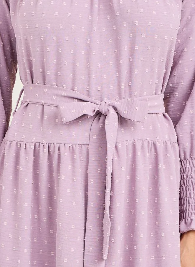Styli Ruffled Lavender Maxi Dress
