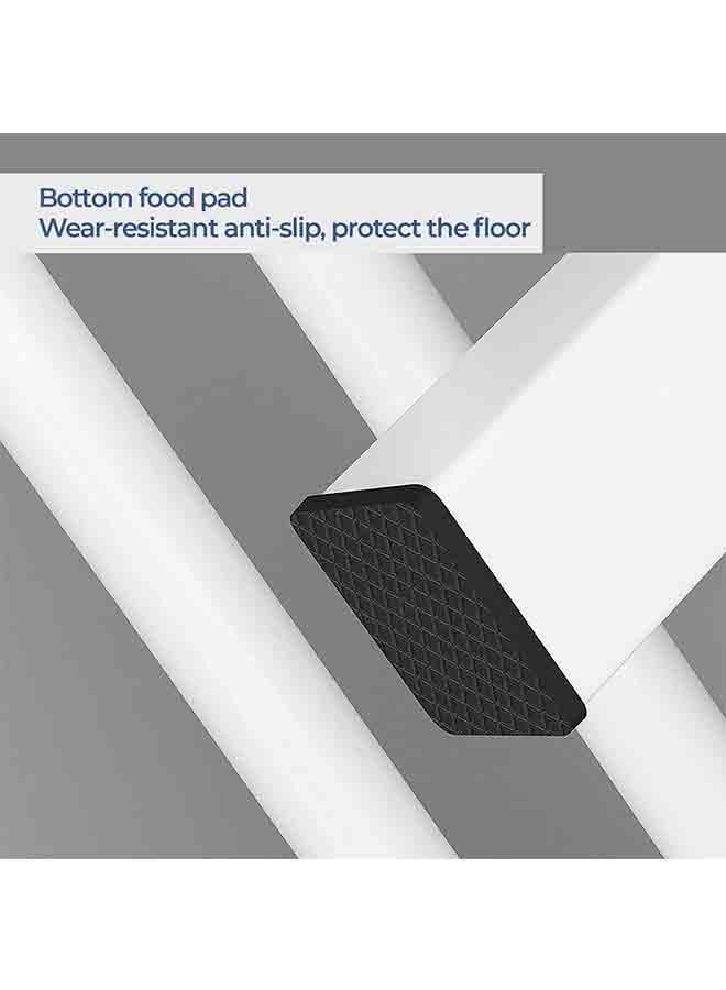 BLOOMING TIME 2 Row Metal Clothes Rack, 2 Pairs Rails, Clothes and Shoes Storage, Bedroom Storage Organizer, Easy Assembly, Non-Slip Beads Design - Image 4