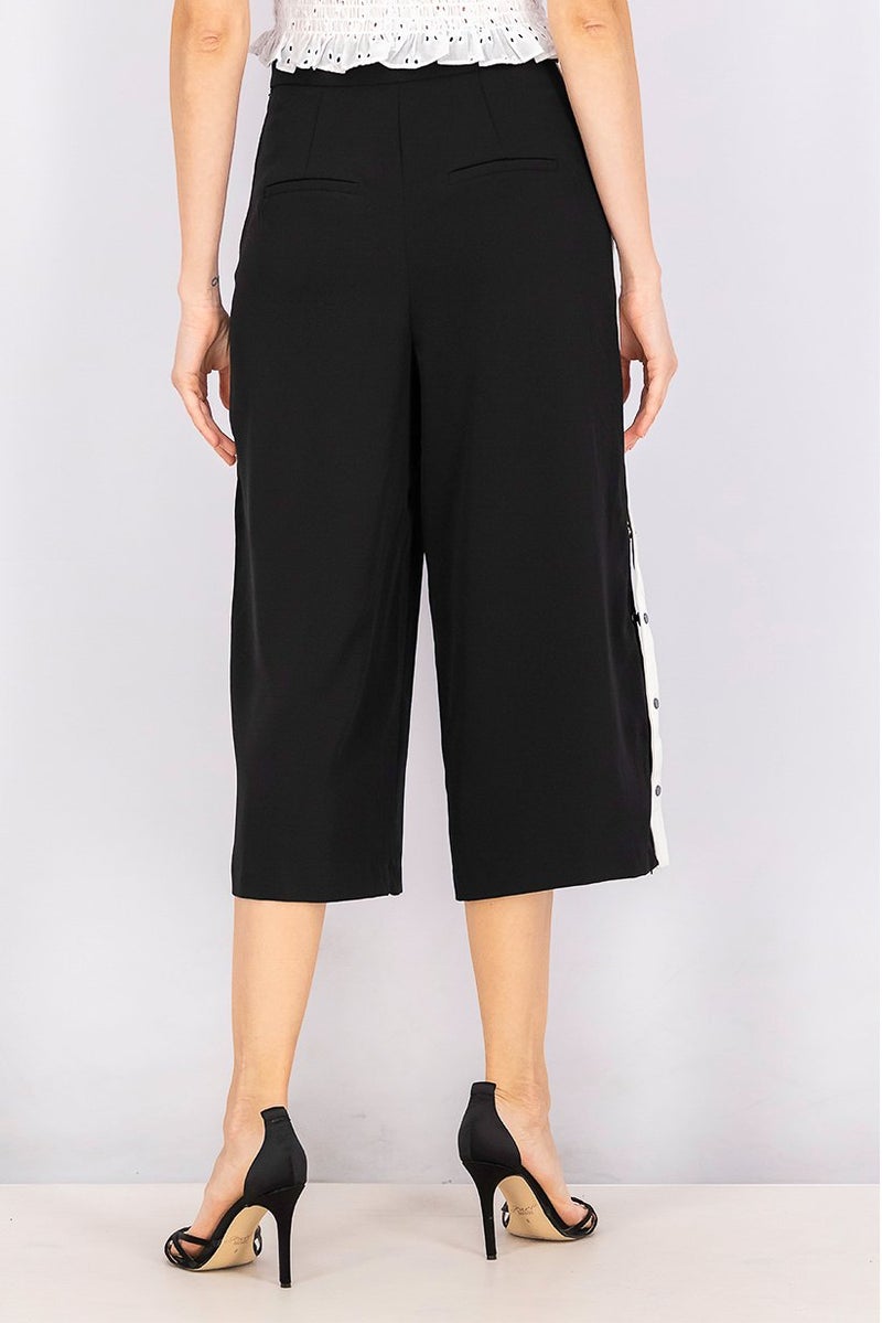 VERO MODA Women High Waist Plain Wide Leg Pants, Black - Image 4