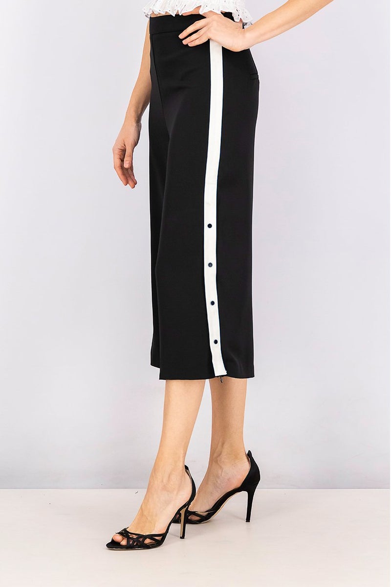 VERO MODA Women High Waist Plain Wide Leg Pants, Black - Image 2