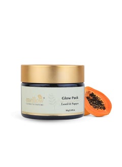 MELLOW Herbals Ayurvedic Glow Pack (50Gm) For Radiant Glow & Even Skin Tone Papaya Oat Grain Wheat Germ & Almond Oil Tan Removal Ayush Certified Gmo Paraben And Silicone Free  - Image 1