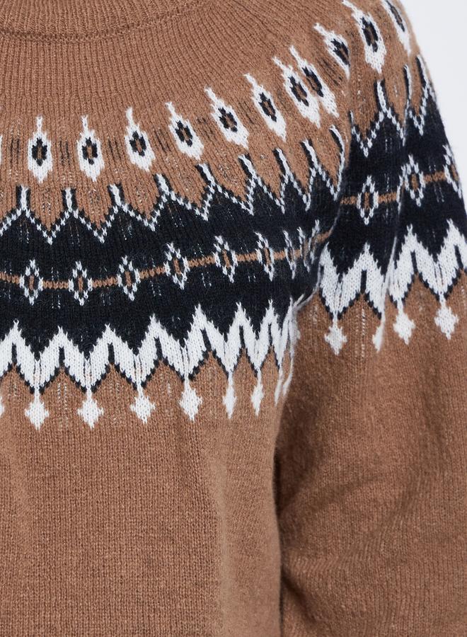 ستايلي سويتر بقصة عادية ورقبة عالية مع أكمام طويلة - Image 4