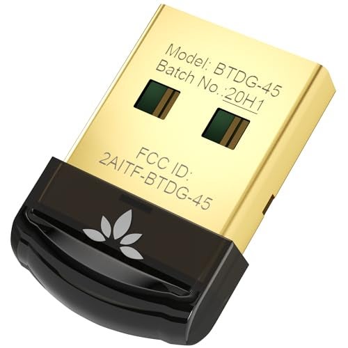 Avantree DG45 USB Bluetooth Adapter Dongle for PC, Computer, Desktop & Laptop, Compatible with Windows 11/10/8.1/8 Only - Connects Bluetooth Headphones, Speakers, Keyboards, Mice & Printers (Not 2.4G) - Image 1