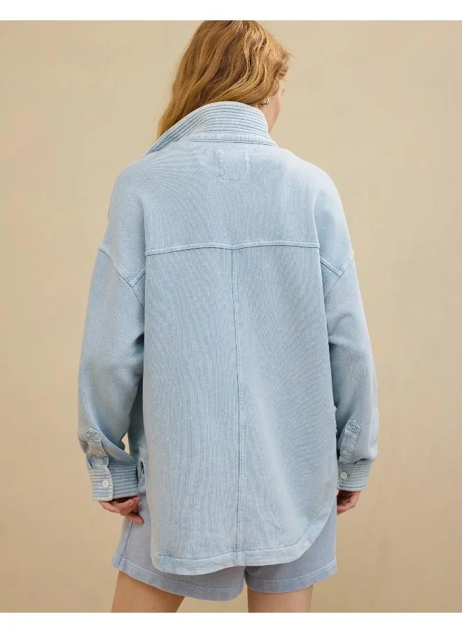 آري من امريكان ايجل Aerie Popover Polo Sweatshirt