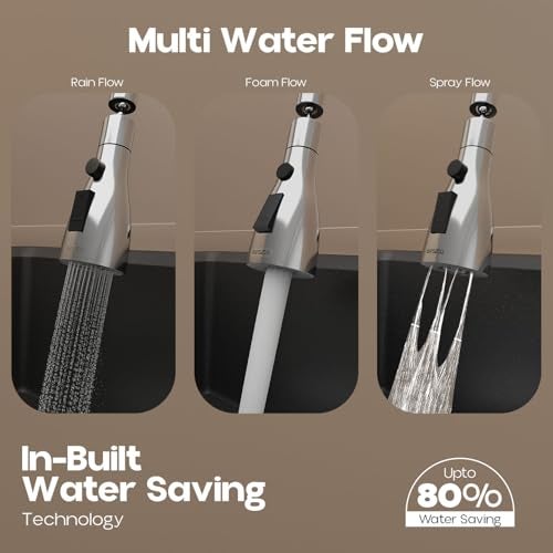Lorazzo Tap Extension for Kitchen Sink | Kitchen Accessories Items for Home | 360-degree Flexible Rotation for Effective Cleaning | 3-Flow Modes | 1-Year Lorazzo Limited Warranty - Image 4