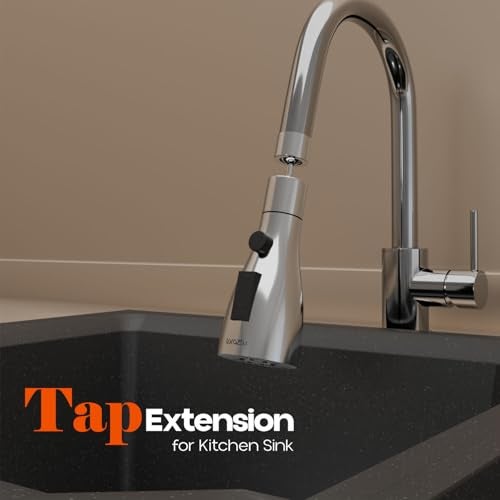 Lorazzo Tap Extension for Kitchen Sink | Kitchen Accessories Items for Home | 360-degree Flexible Rotation for Effective Cleaning | 3-Flow Modes | 1-Year Lorazzo Limited Warranty - Image 2