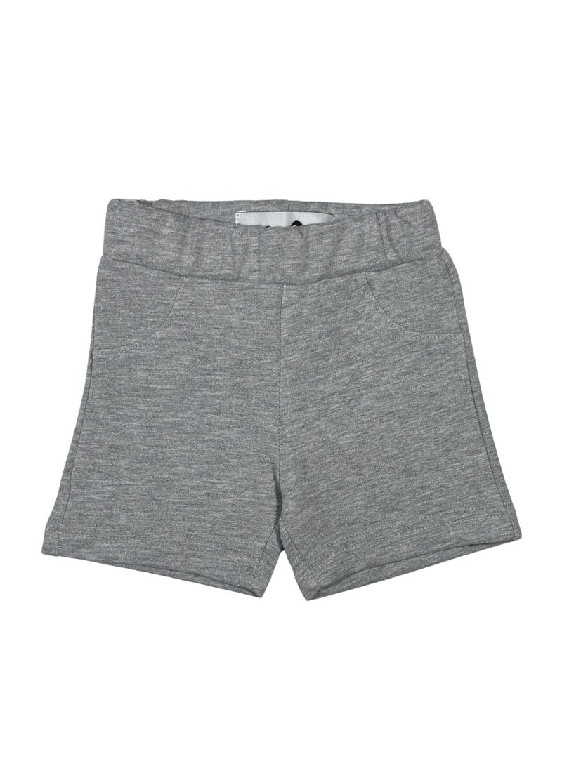 Baby Co. Summer Orange Cotton Set (Orange Summer T-shirt + Black Shorts) - Image 3
