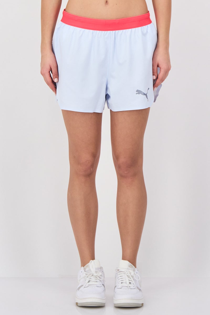 PUMA Women Sportswear Fit Ultraweave Split Running Shorts, Icy Blue - Image 1