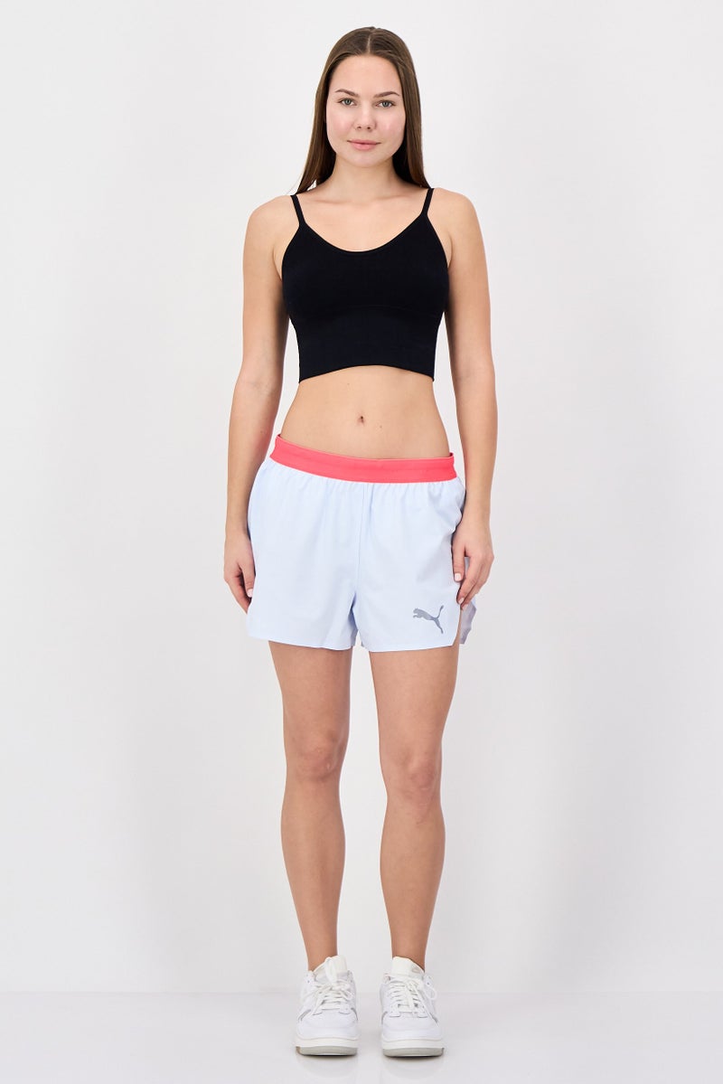 PUMA شورتات جري مقسمة للنساء من نسيج ألتراويف، أزرق جليدي - Image 2