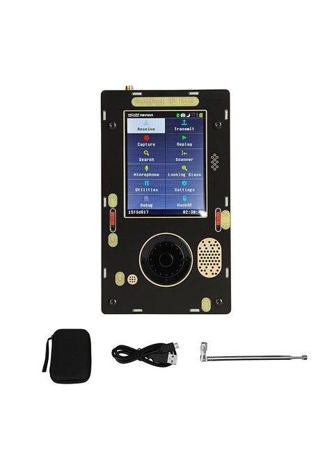 Assembled PortaPack H2 Plus 3.2 inch Touching LCD Display 1M Hz-6G Hz Working Frequency Software Defined Radio Module Set with HackRF One Antenna Outcase and Storage Bag