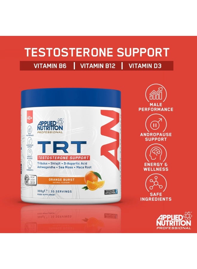 Applied Nutrition TRT Testosterone 300g – Orange Burst 30 Servings - Image 3