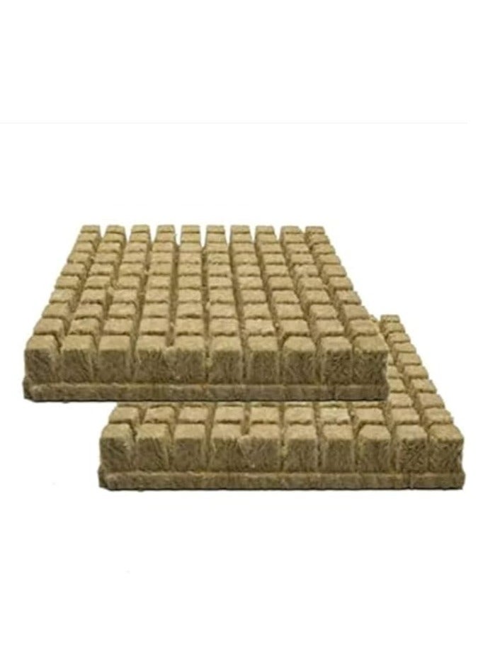 Generic Nologo Boyuanweiye001 25x25x40mm Practical Mini Hydroponic Grow Compress Base Soilless Cultivation Garden Rockwool Cubes Media Planting Greenhouse (50 Cubes) 