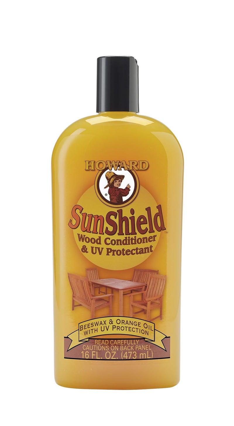 Howard Products SunShield Beeswax Furniture Polish - Outdoor Furniture Wax, Beeswax Wood Polish and Protection for Wood, 16 Fl Oz, Pack of 1 - Image 1
