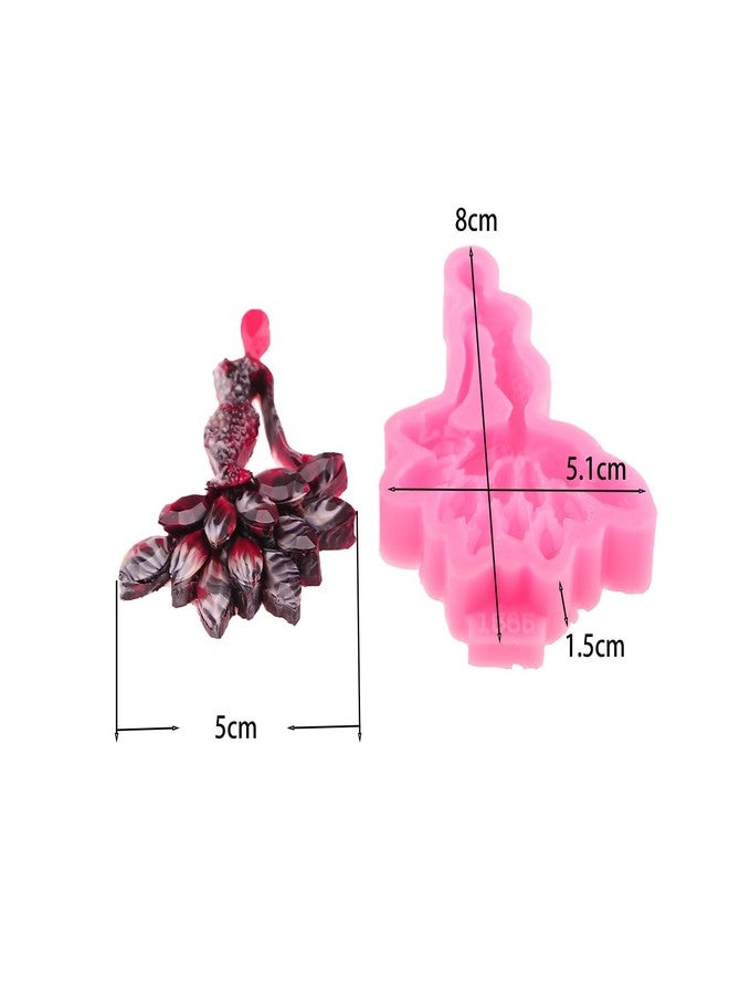 Angel Wings Mermaid Shape Silicone Mold Beautiful Women Resin Mold for DIY Jewelry Making Craft Decoration Mermaid Style Epoxy Resin Casting Molds - Image 2