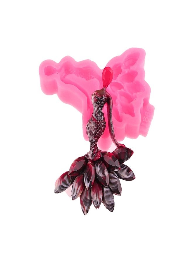 Angel Wings Mermaid Shape Silicone Mold Beautiful Women Resin Mold for DIY Jewelry Making Craft Decoration Mermaid Style Epoxy Resin Casting Molds - Image 3