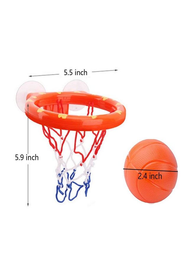 OBTANIM Bathtub Fun Basketball Hoop Balls Set Bathroom Shooting Game Toy For Toddler Kids Children Baby Bath Tub  - Image 3
