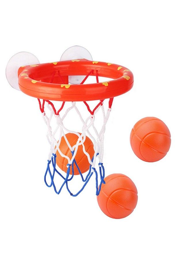OBTANIM Bathtub Fun Basketball Hoop Balls Set Bathroom Shooting Game Toy For Toddler Kids Children Baby Bath Tub  - Image 1
