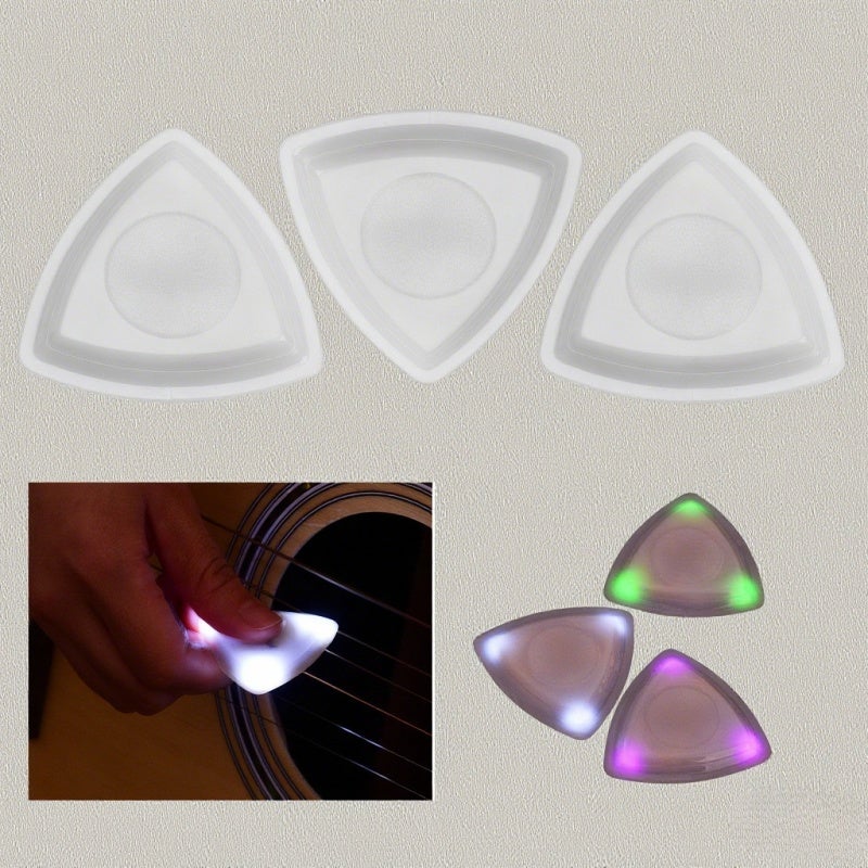 Rockhouse LED Guitar Pick Durable ABS Multicolor Built-In Highly Sensitive LED Beads - Ultra Bright Light Electric Guitar Pick for Dark Stage Performance - Image 1