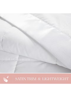 Windom Down Alternative Blanket Premium 3M Scotchgard Moisture Wicking Treatment Lightweight And Soft Bed Cover For All Season Satin Trim White Twin - pzsku/Z17A3EC0BA22F62128511Z/45/_/1741446578/9c5f9259-85af-43c0-8fb6-e3c51e6c87c4