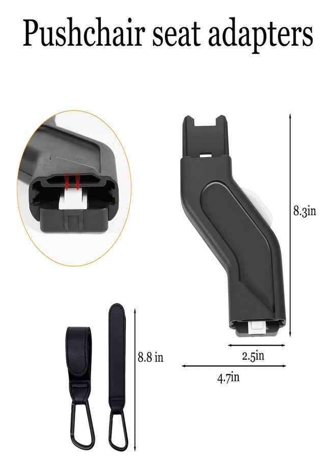 Henkgo Upper Adapter Compatible with UPPAbaby Vista and Vista V2 and Vista V3 Strollers/Bassinet, Toddler Seat, Aria, Mesa V2, or Mesa Max Infant-Secure (Car Seats Accessories 1Set+2 Pcs Stroller Hooks) - Image 3