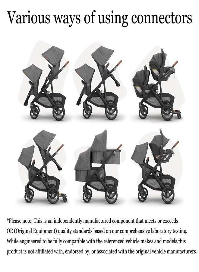 Henkgo Upper Adapter Compatible with UPPAbaby Vista and Vista V2 and Vista V3 Strollers/Bassinet, Toddler Seat, Aria, Mesa V2, or Mesa Max Infant-Secure (Car Seats Accessories 1Set+2 Pcs Stroller Hooks) - Image 4