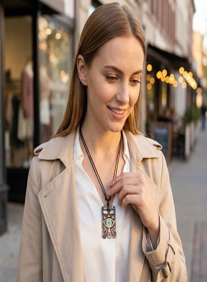 MEETCUTE Vintage Unisex Necklace,The Legend of Zelda Breath of The Wild Sheikah Eye Dog Tag Necklace Cosplay - Image 3