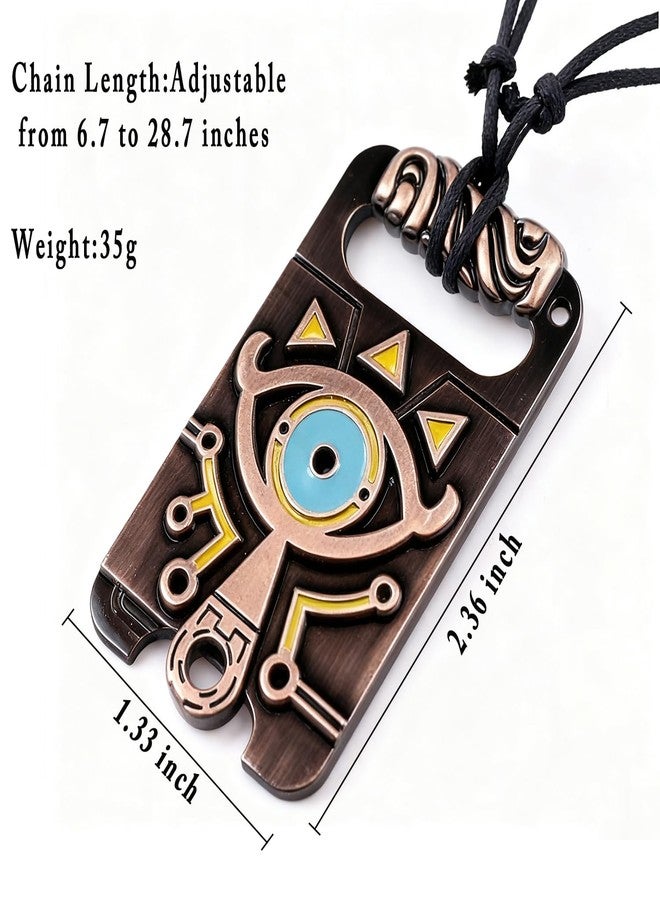 MEETCUTE Vintage Unisex Necklace,The Legend of Zelda Breath of The Wild Sheikah Eye Dog Tag Necklace Cosplay - Image 4