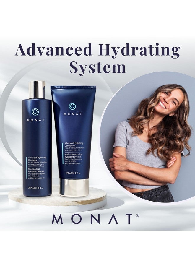 monat Advanced Hydration Shampoo And Conditioner Set Infused With Rejuveniqe For Dry Fine To Medium Hair - Moisturizes & Strengths - Sulfate-Free, Paraben-Free, Frizz-Reducing - 8 Fl. Oz. & 6 Fl. Oz. - Image 2