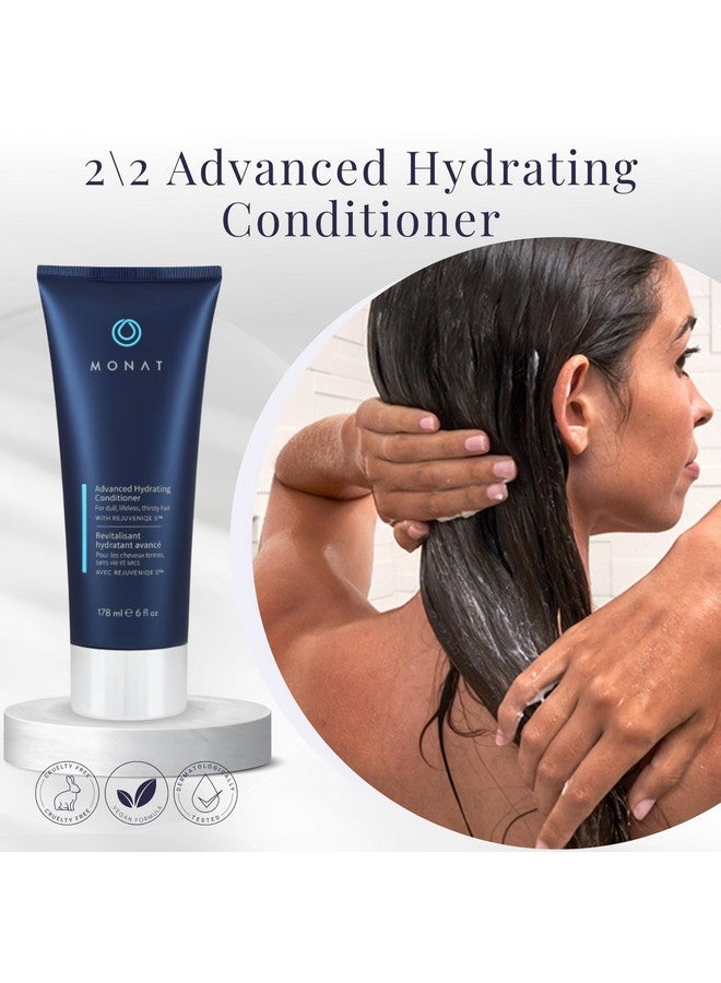 monat Advanced Hydration Shampoo And Conditioner Set Infused With Rejuveniqe For Dry Fine To Medium Hair - Moisturizes & Strengths - Sulfate-Free, Paraben-Free, Frizz-Reducing - 8 Fl. Oz. & 6 Fl. Oz. - Image 4