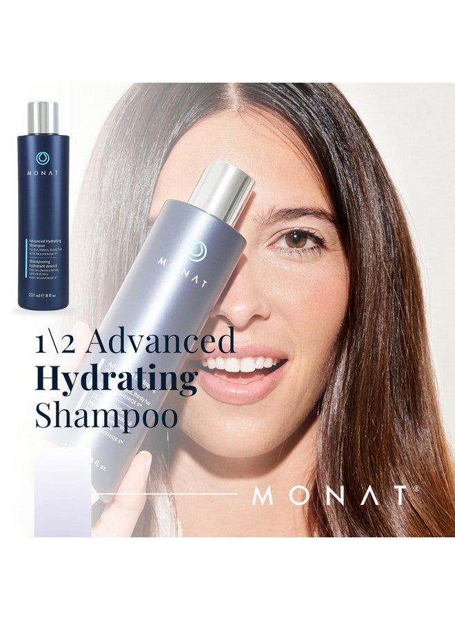 monat Advanced Hydration Shampoo And Conditioner Set Infused With Rejuveniqe For Dry Fine To Medium Hair - Moisturizes & Strengths - Sulfate-Free, Paraben-Free, Frizz-Reducing - 8 Fl. Oz. & 6 Fl. Oz. - Image 3